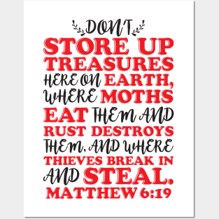 Matthew 6:19 Posters and Art